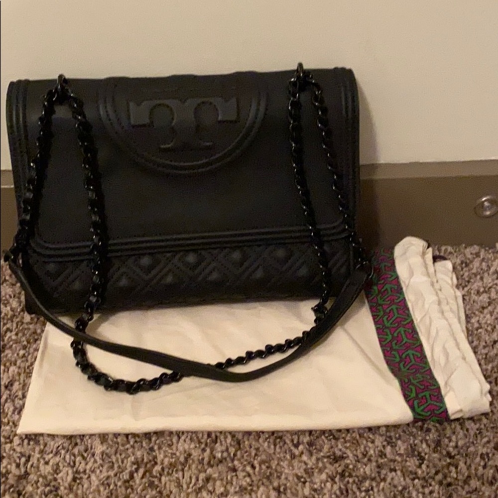 Tory Burch Black Quilted Shoulder Bag